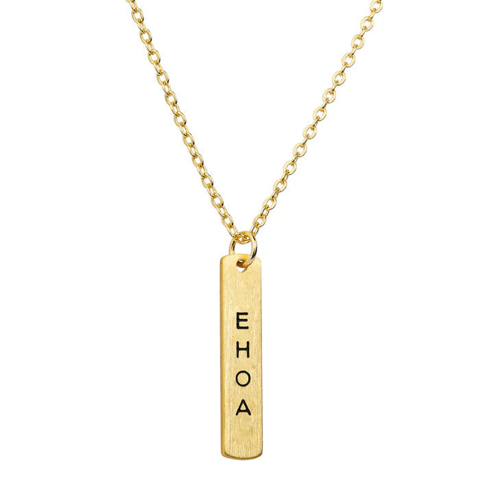 Te Reo E hoa Necklace - Gold