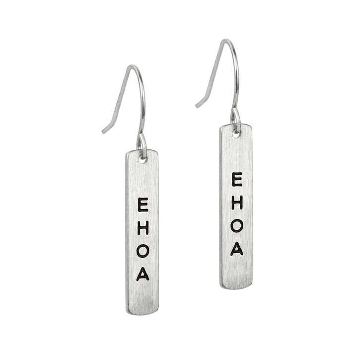 Te Reo E hoa Earrings - Silver