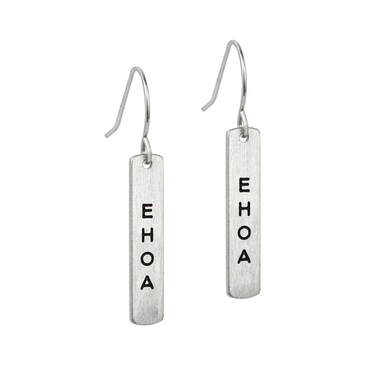 Te Reo E hoa Earrings - Silver
