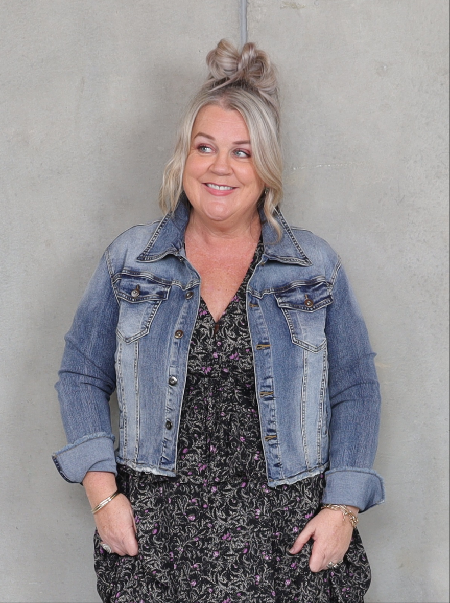 Highway Star Denim Jacket - Vintage Blue - Isla-Maree