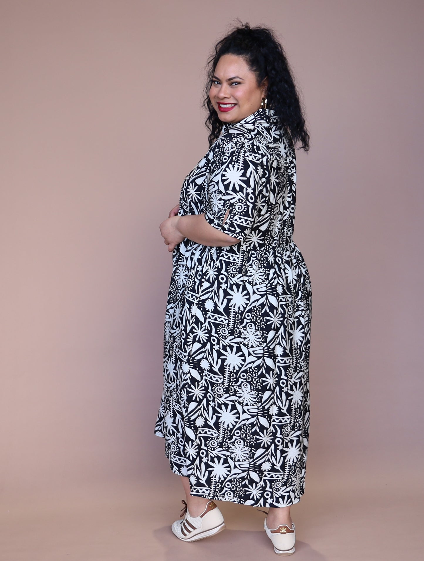 Valerie Dress - Beach Vacay Black