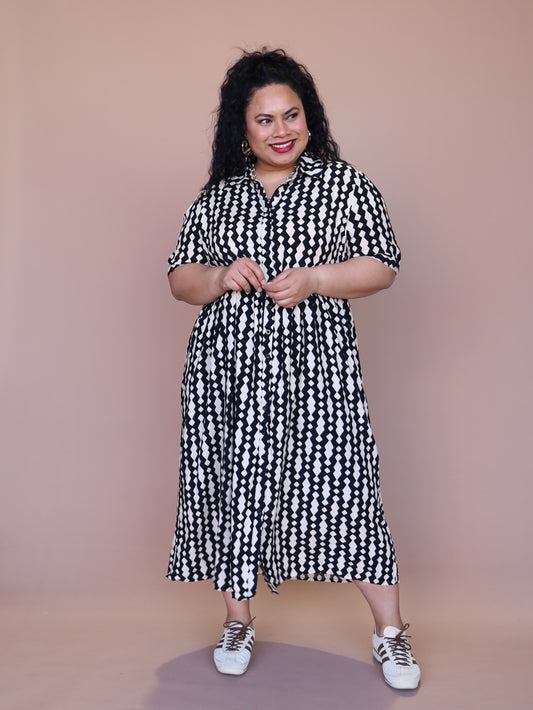 Valerie Dress - Black Diamonds