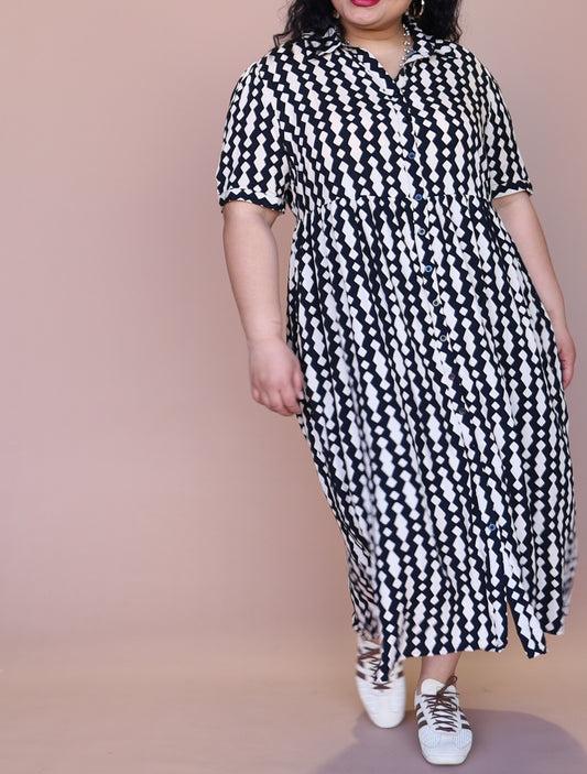 Valerie Dress - Black Diamonds