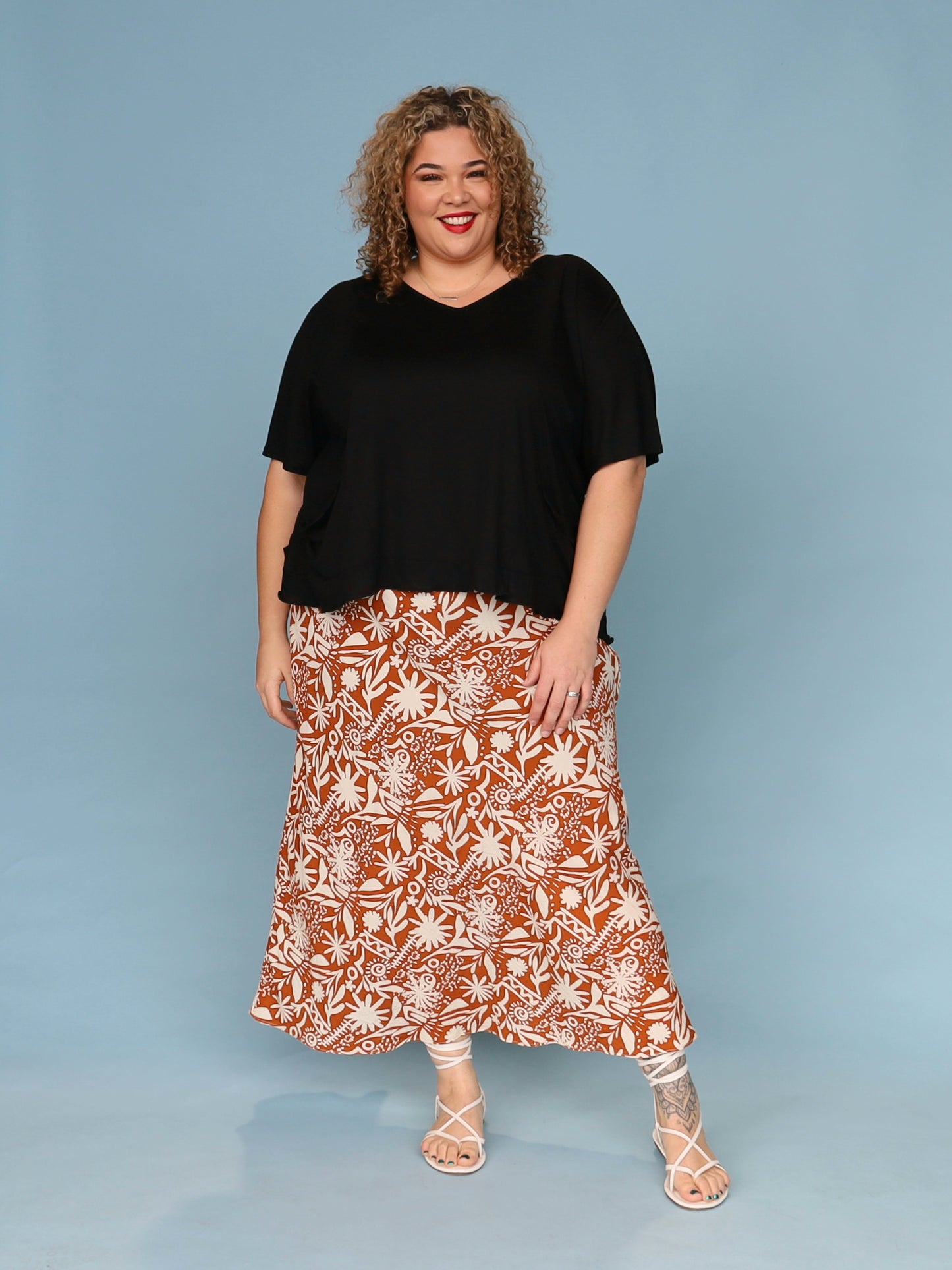 Jessica Bias Skirt - Beach Vacay Tan