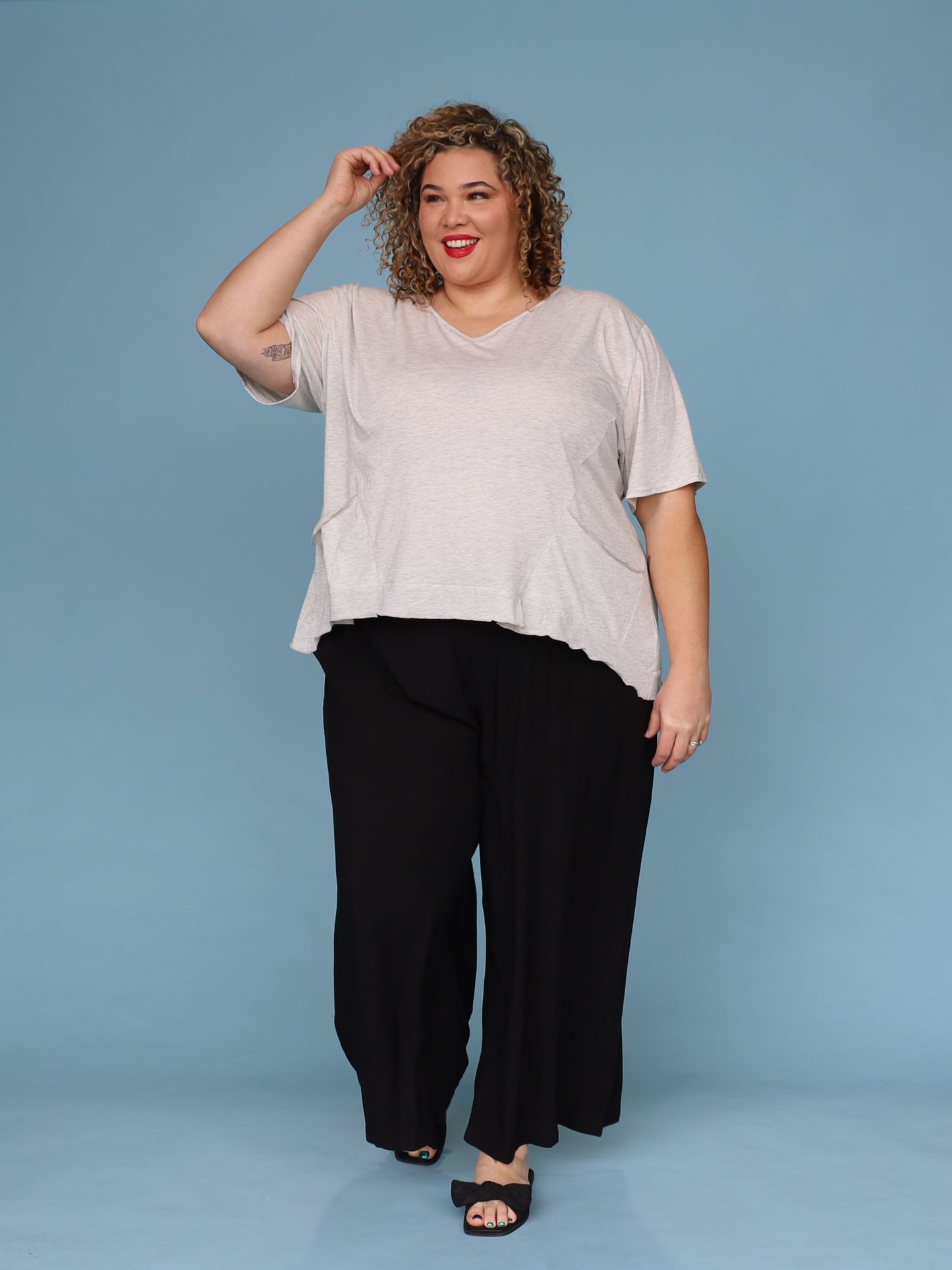 Slouch Tee - Grey Marle