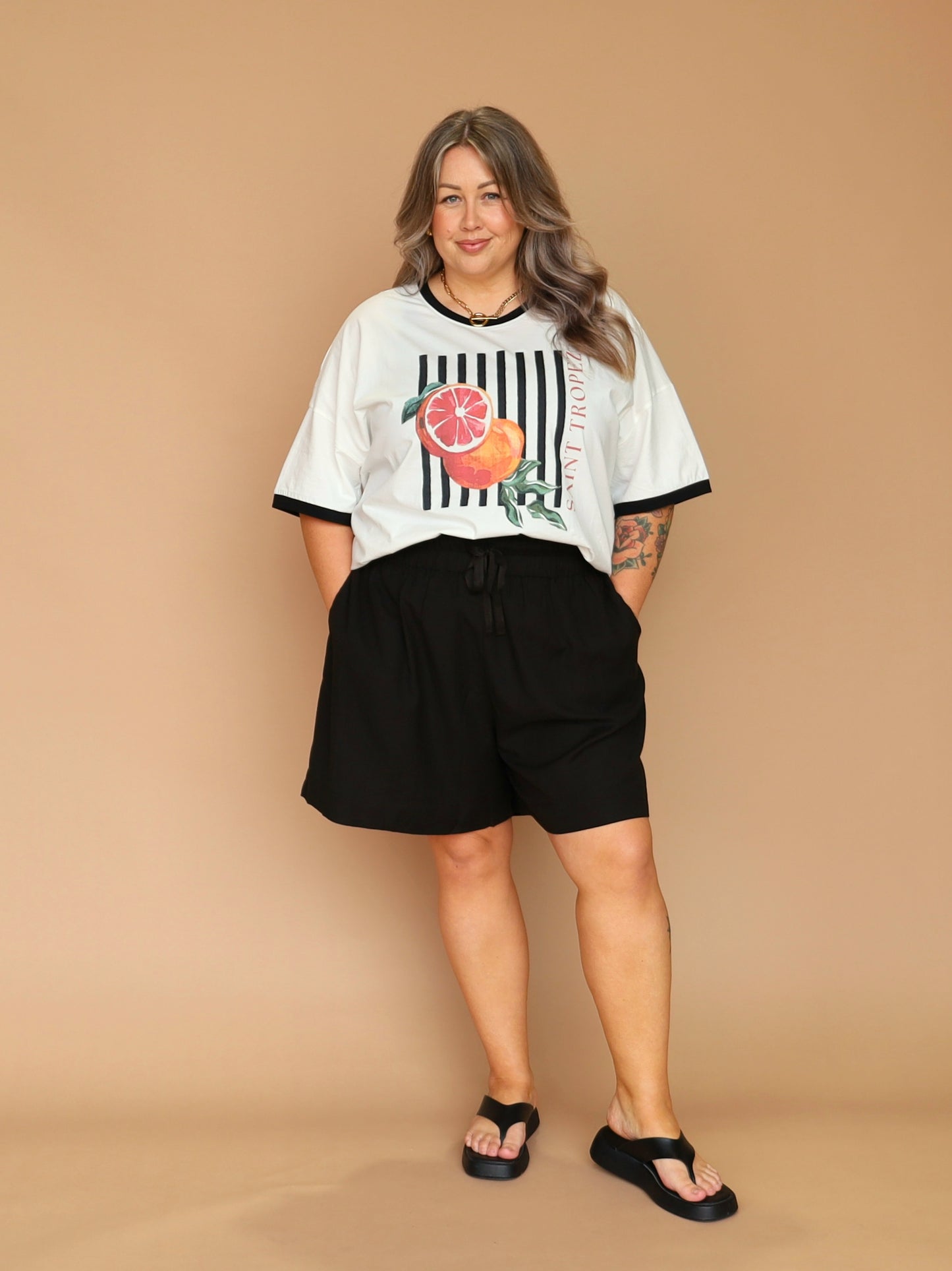St Tropez Short - Linen Black