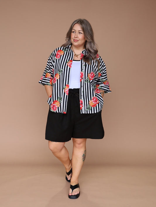 St Tropez Short - Linen Black - Isla-Maree