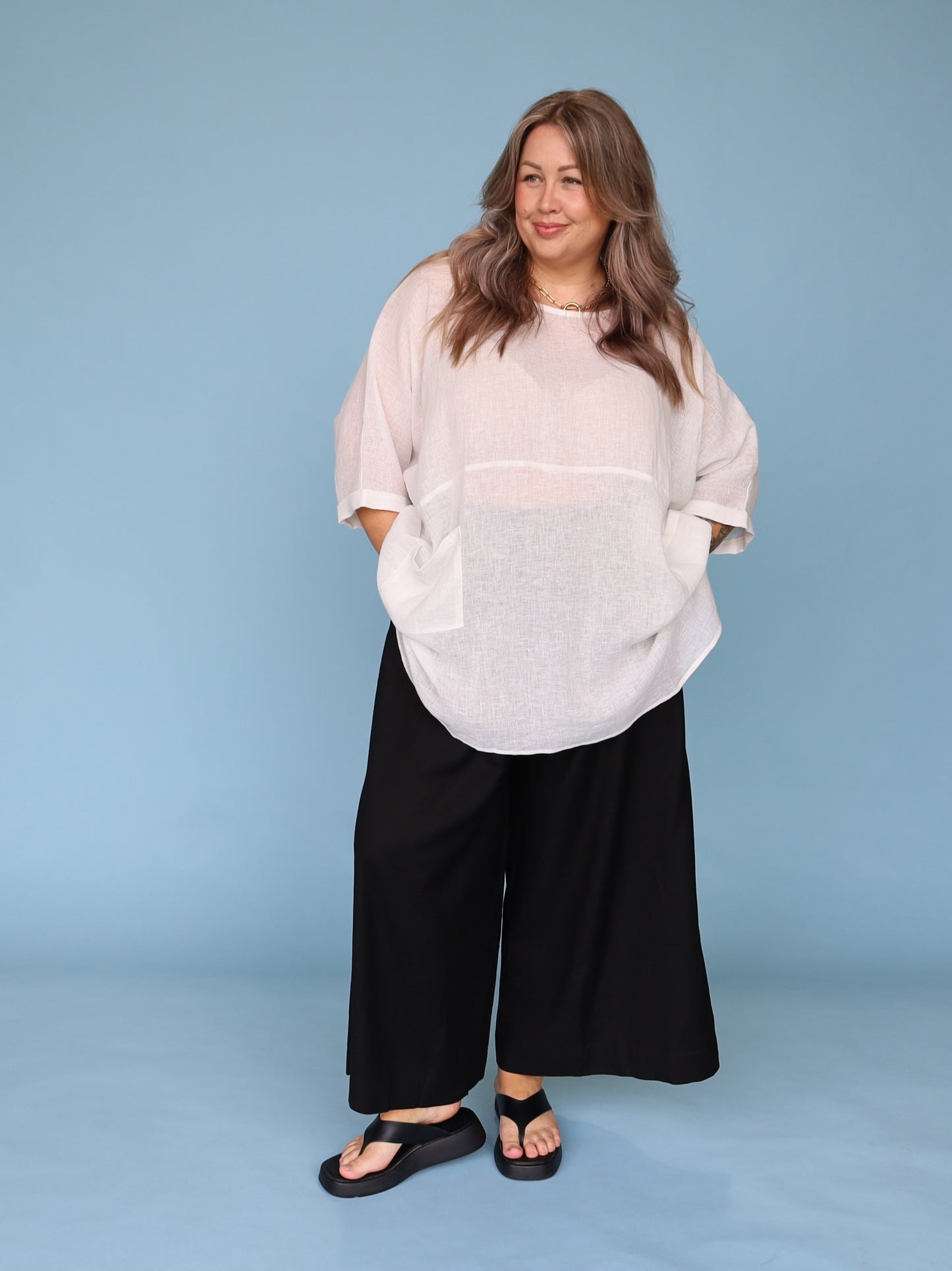 Oversized Box Top - White