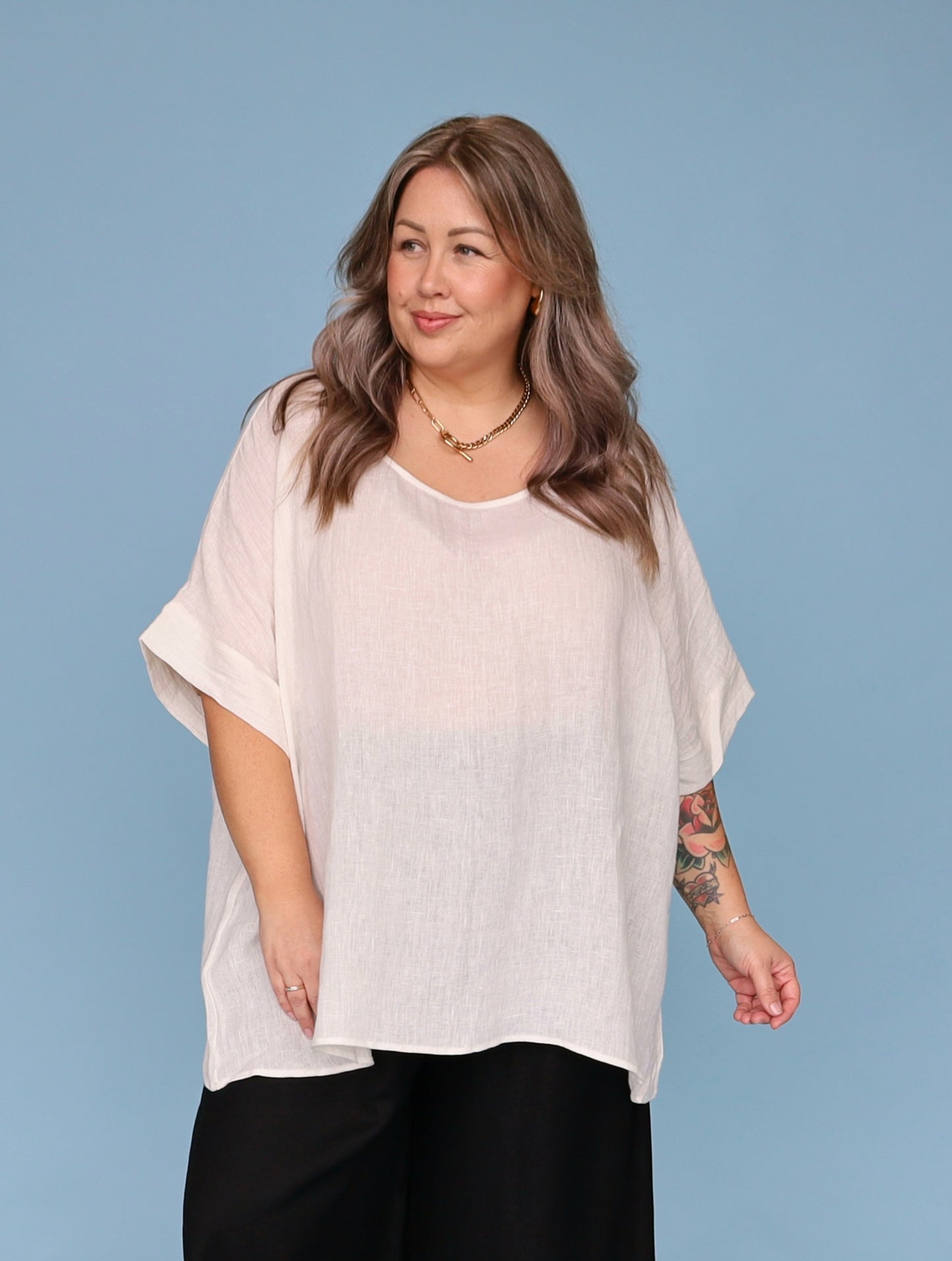 Monaco Box Top - White