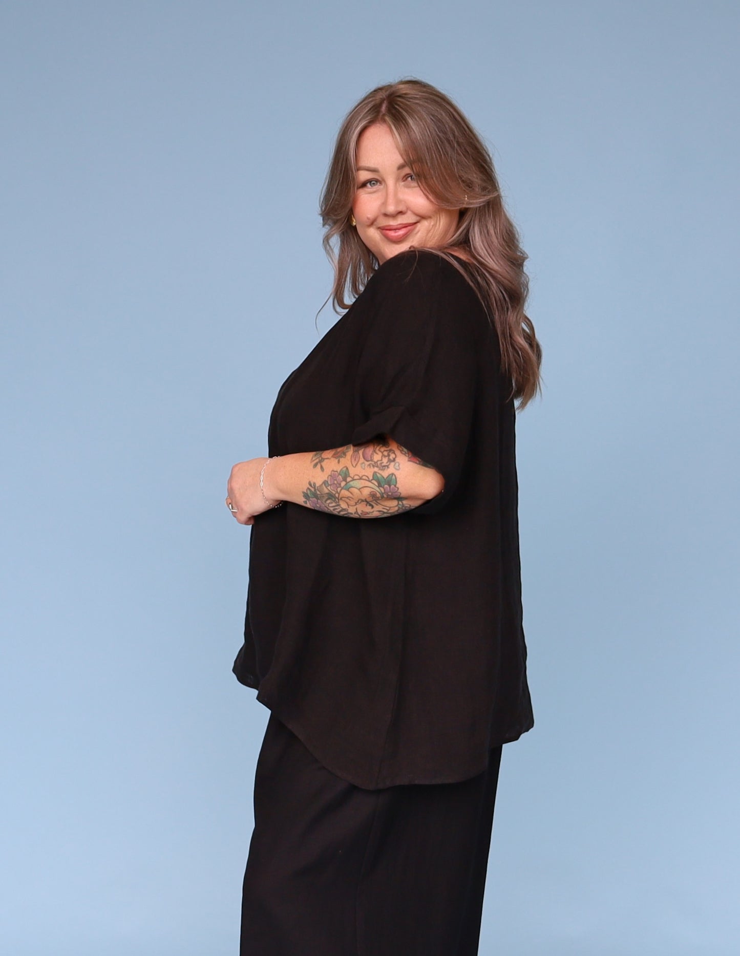 Monaco Box Top - Black