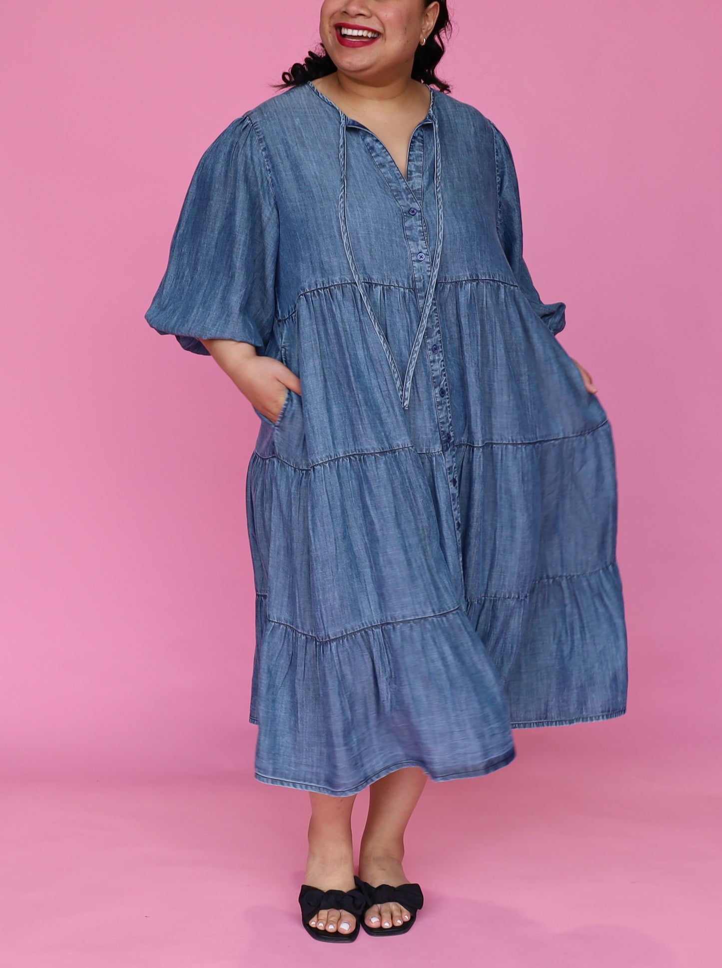 Laura Midi Dress - Chambray