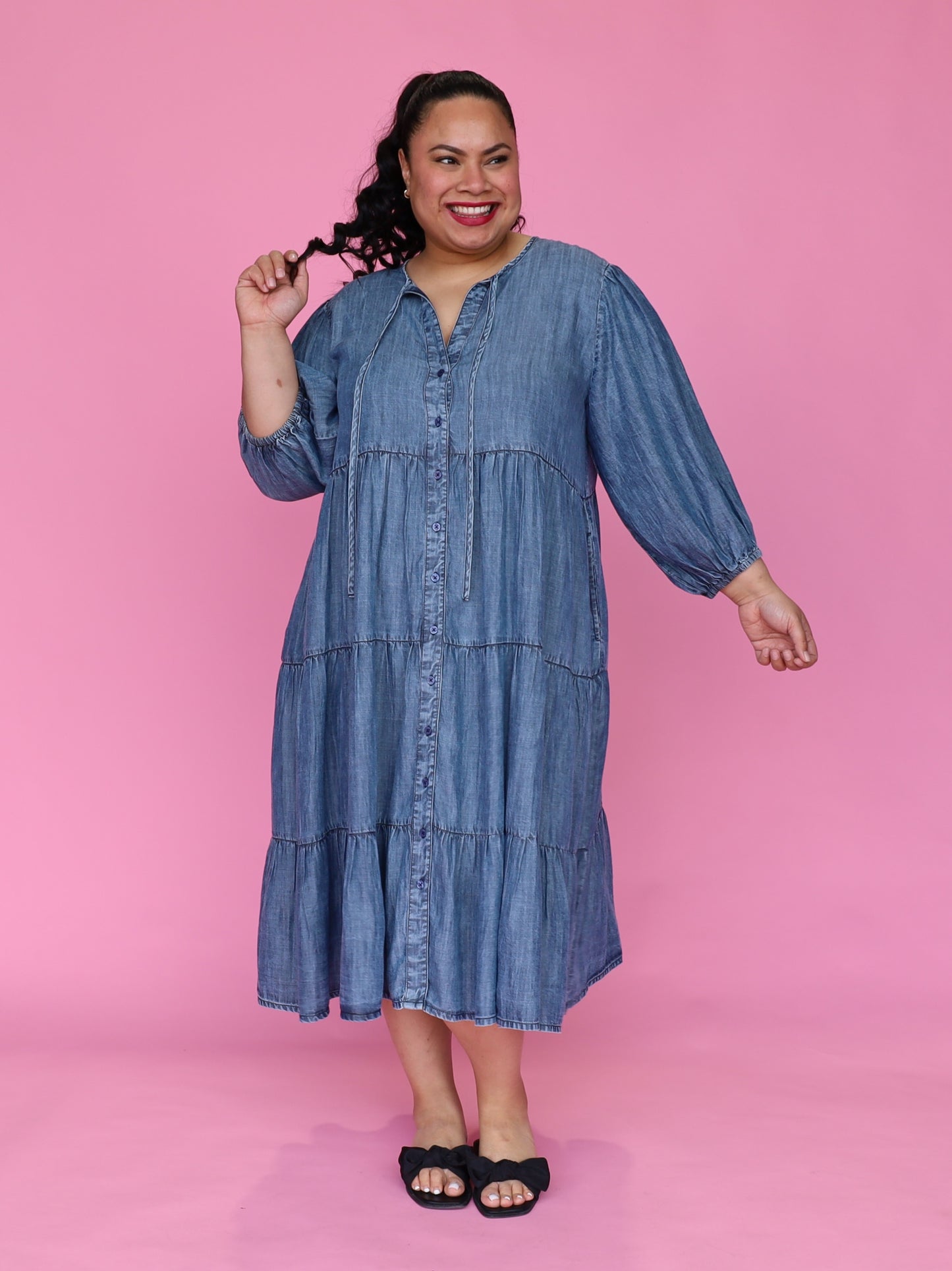 Laura Midi Dress - Chambray
