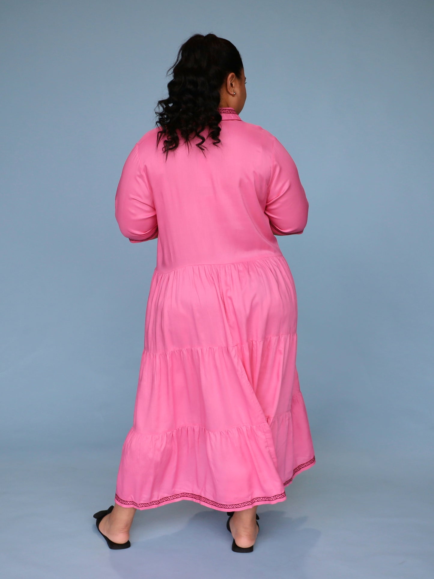 Jacquie Dress - Pink Palm