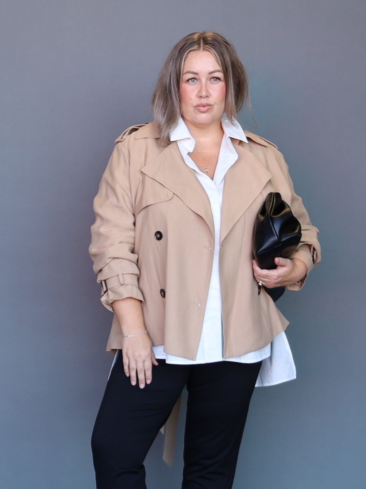 Mayfair Crop Trench - Camel - Isla-Maree