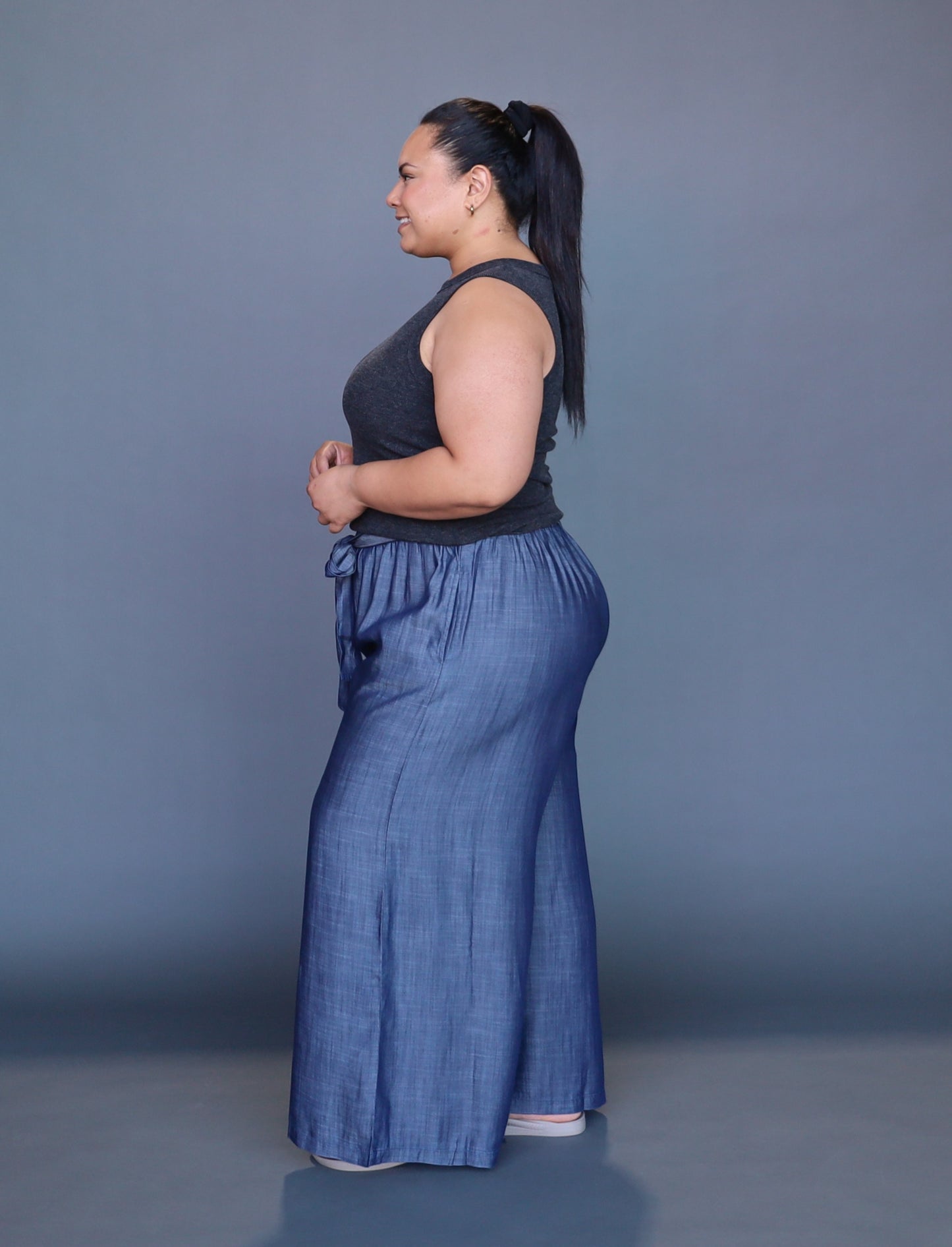 Frankie Pant - Dark Chambray