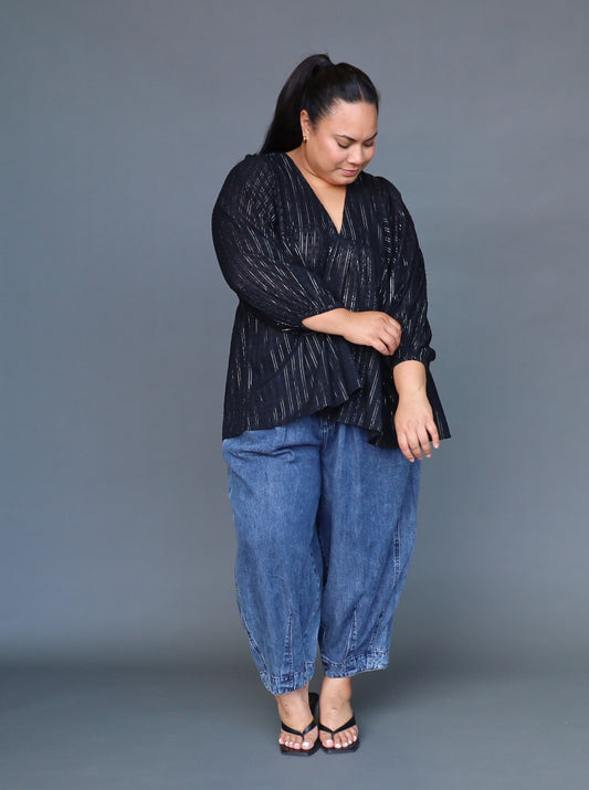 Matisse Blouse - Black Lurex - Isla-Maree