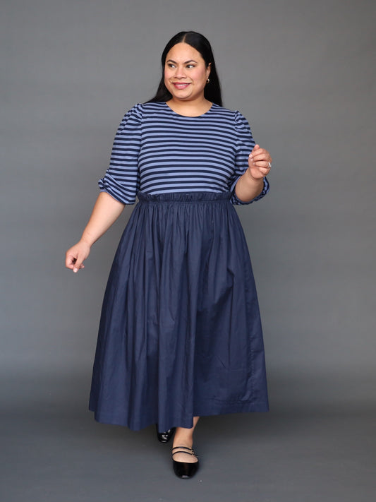 Santorini Dress - Navy Stripe