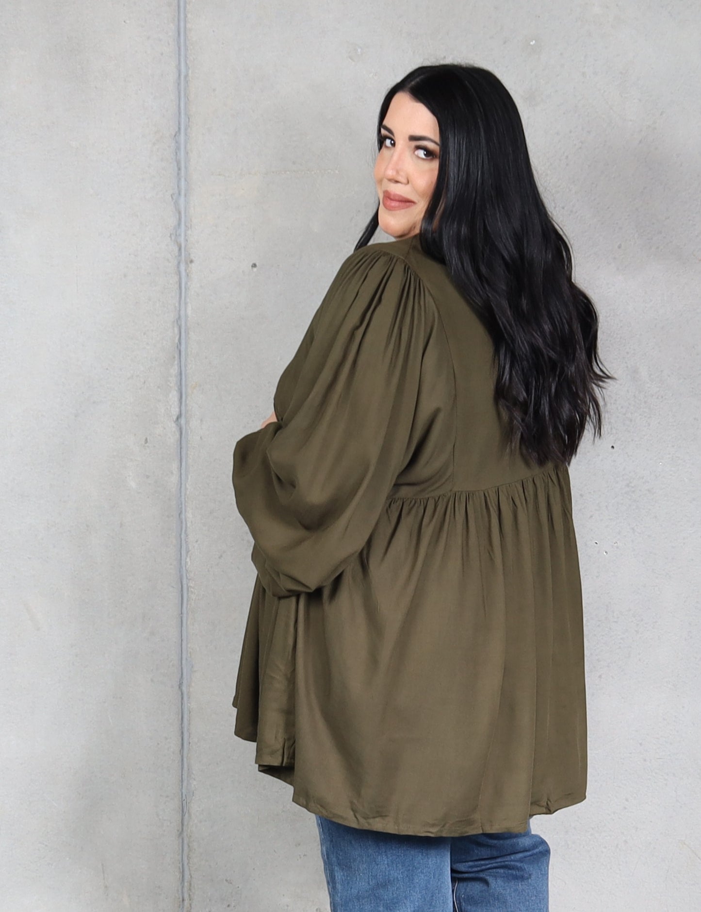 Monet Blouse - Army