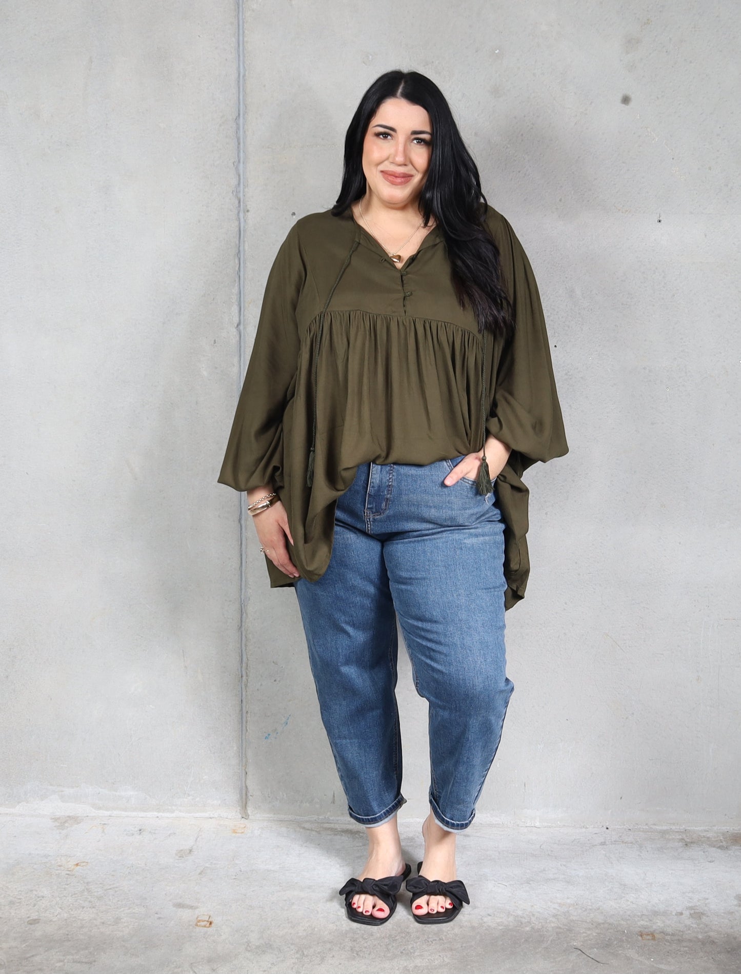 Monet Blouse - Army