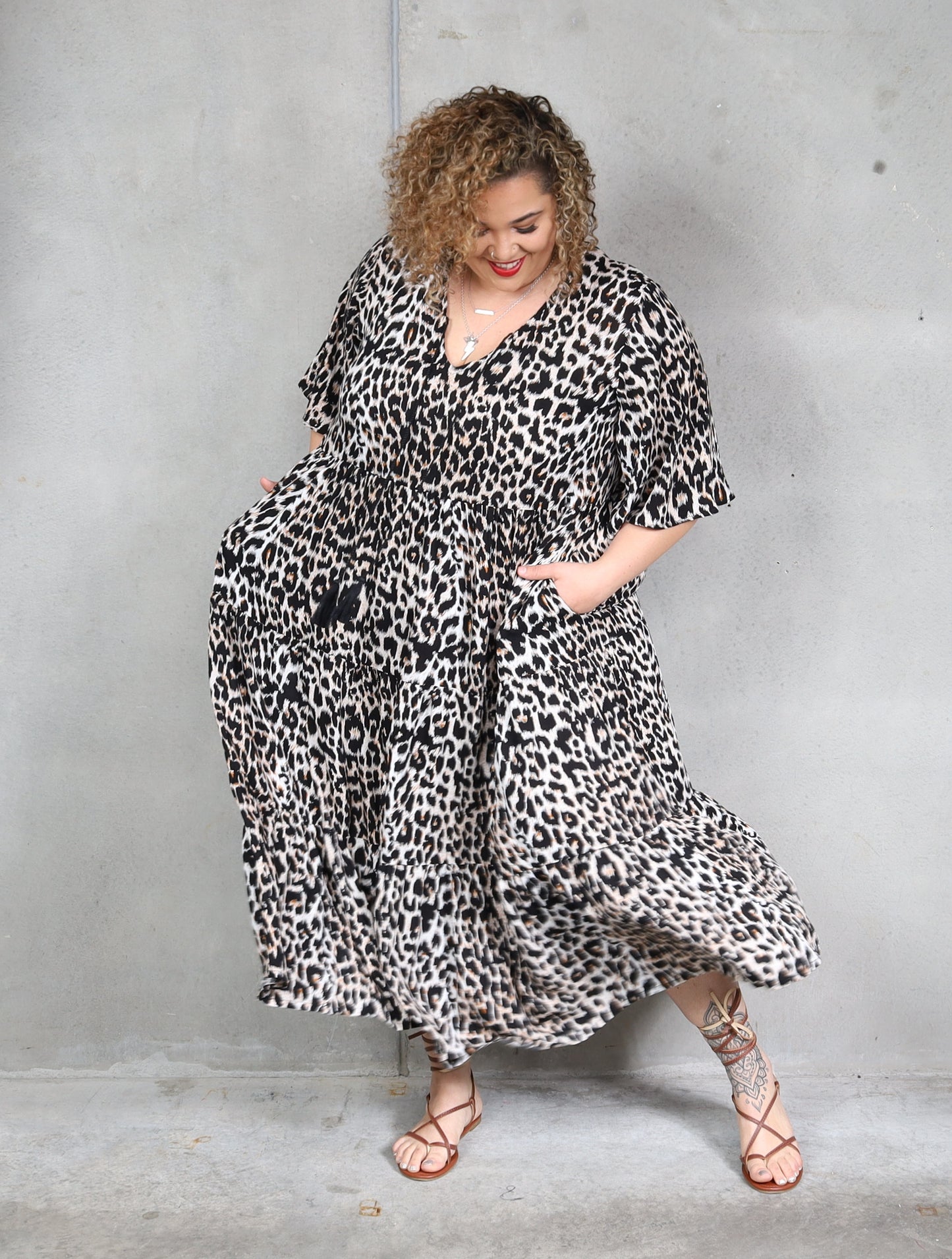 Florence Dress Short Sleeve - Jungle - Isla-Maree