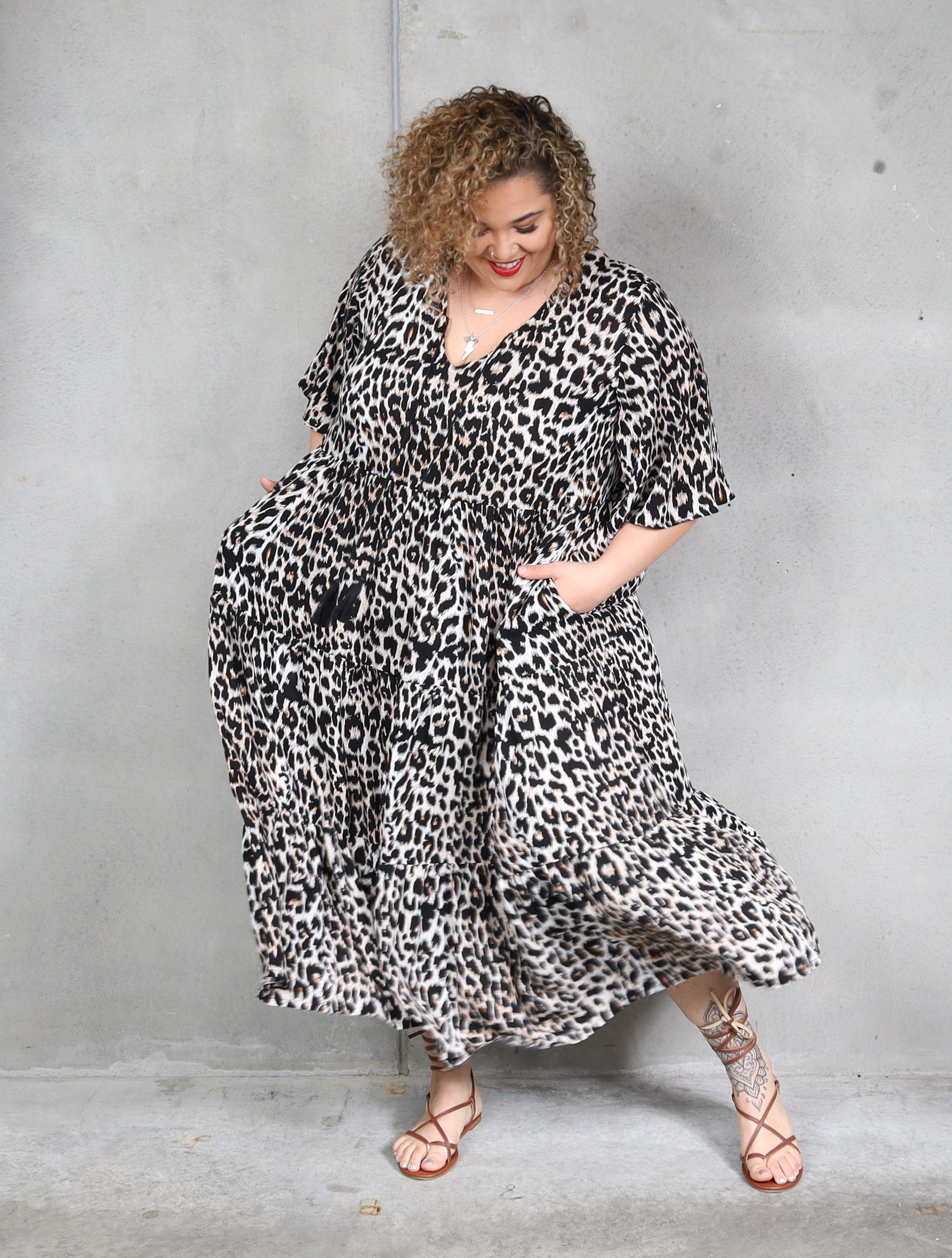 Florence Dress Short Sleeve - Jungle - Isla-Maree