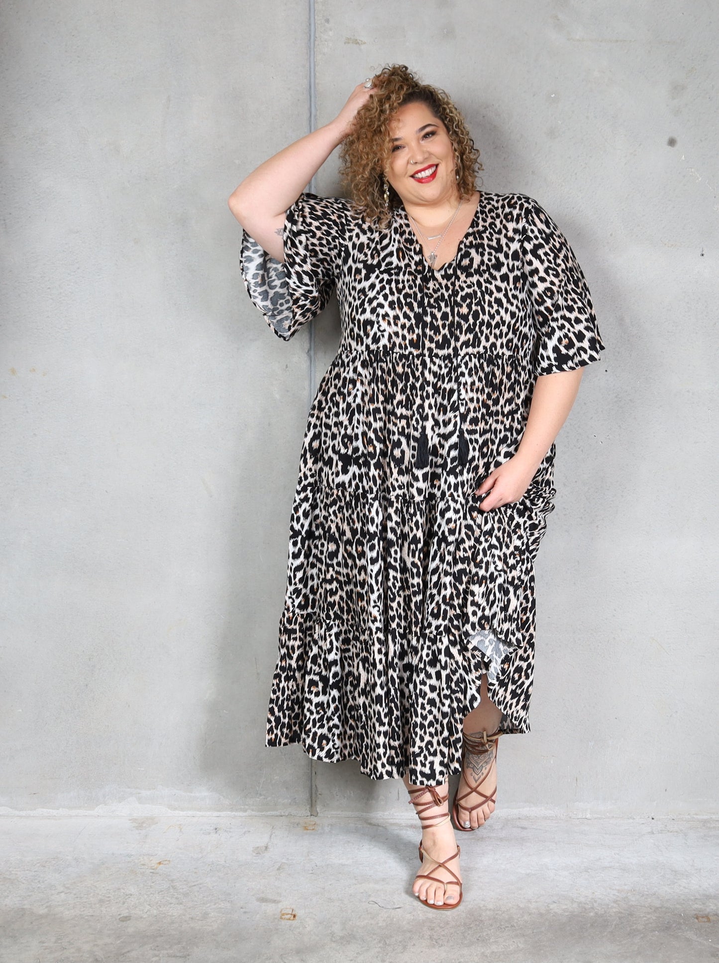 Florence Dress Short Sleeve - Jungle - Isla-Maree