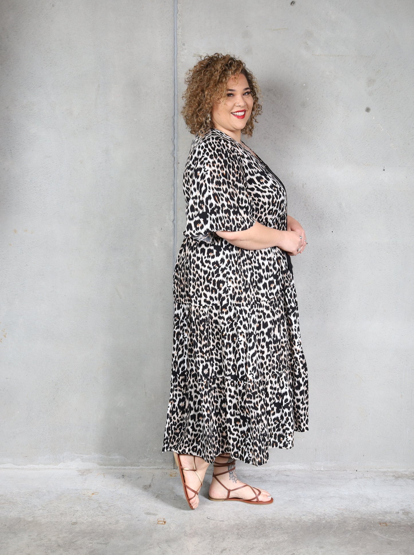 Florence Dress Short Sleeve - Jungle - Isla-Maree