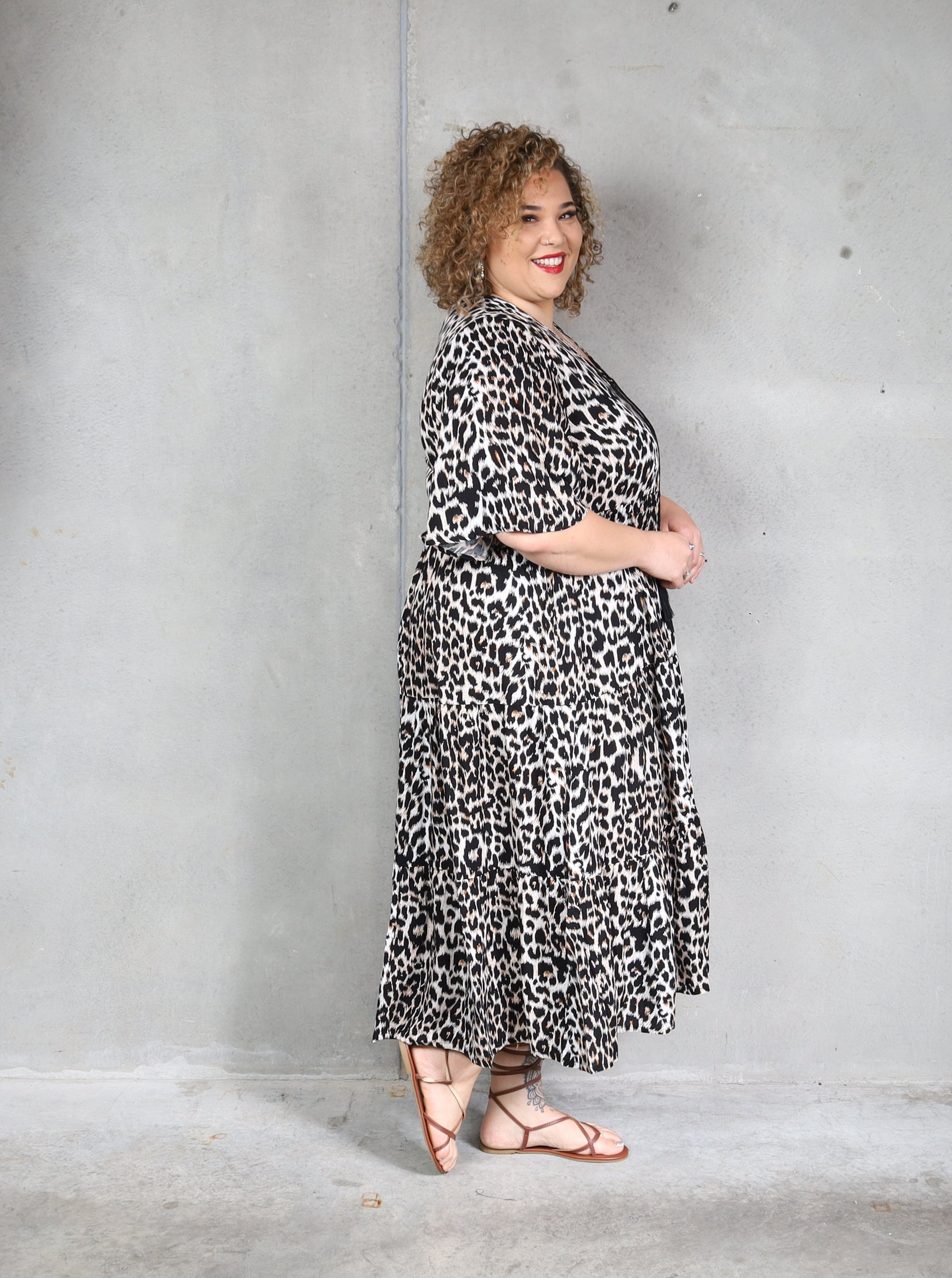 Florence Dress Short Sleeve - Jungle - Isla-Maree