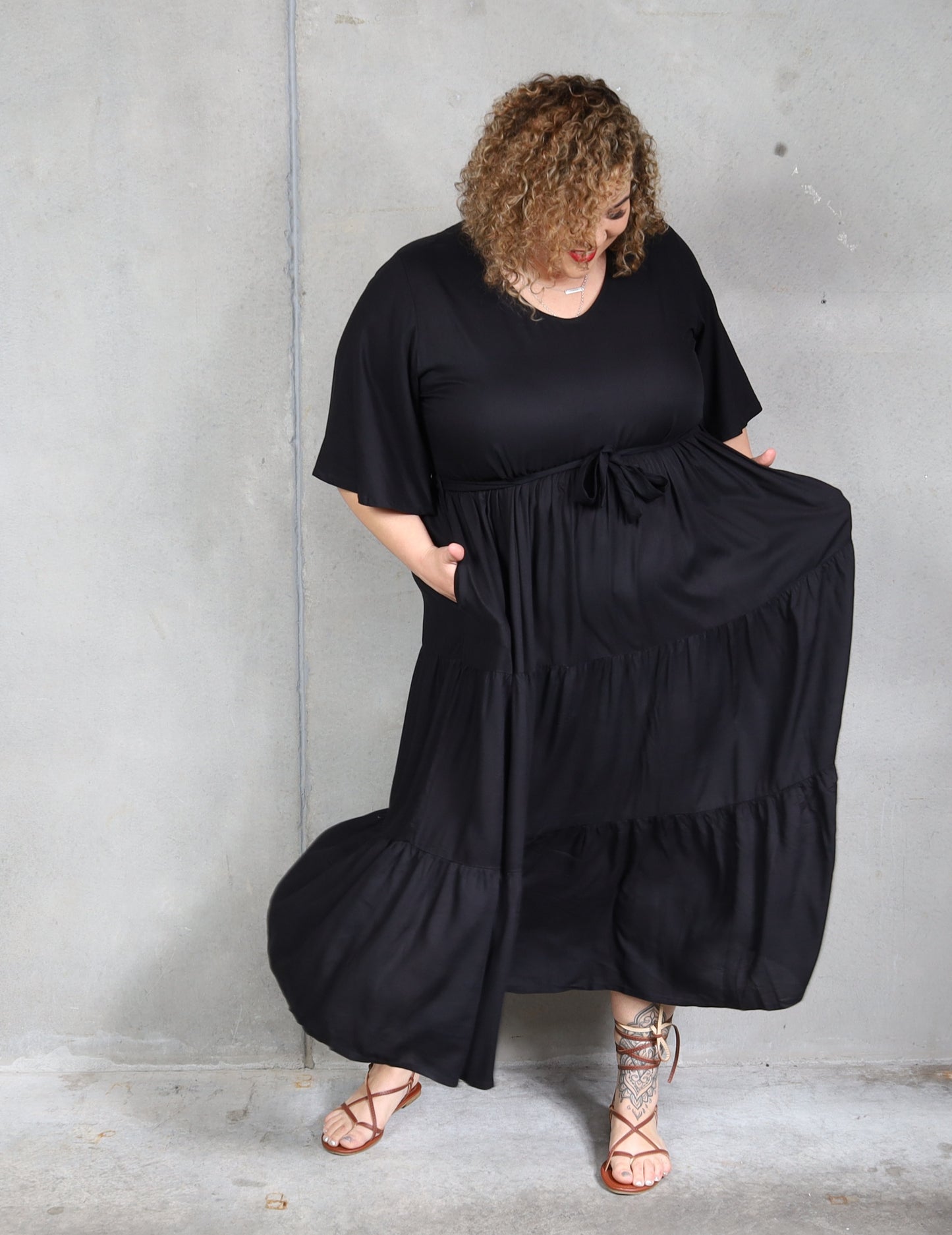 Jasmine Dress - Black - Isla-Maree