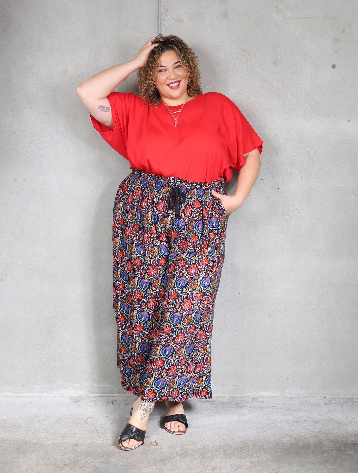 St Tropez Pant - Black Mandala