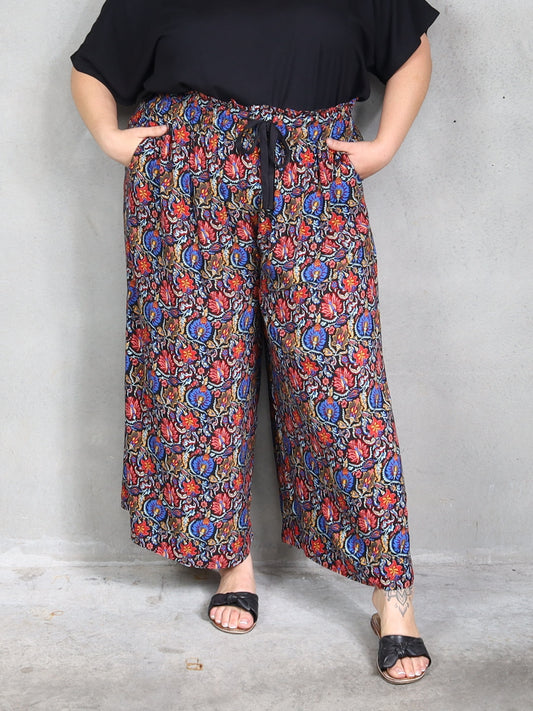 St Tropez Pant - Black Mandala