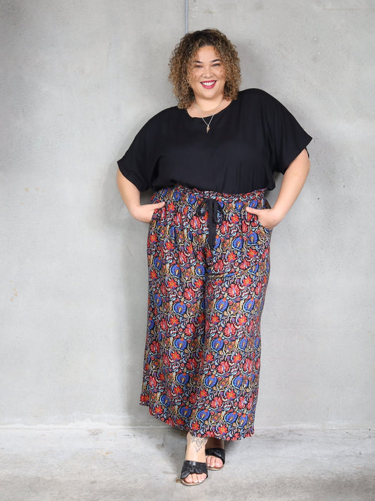 St Tropez Pant - Black Mandala