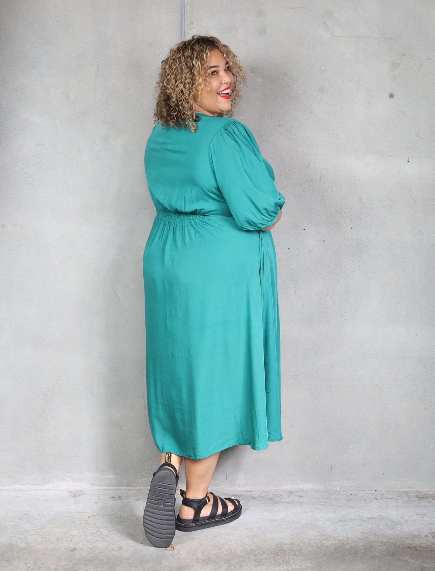 Molly Dress - Emerald Green