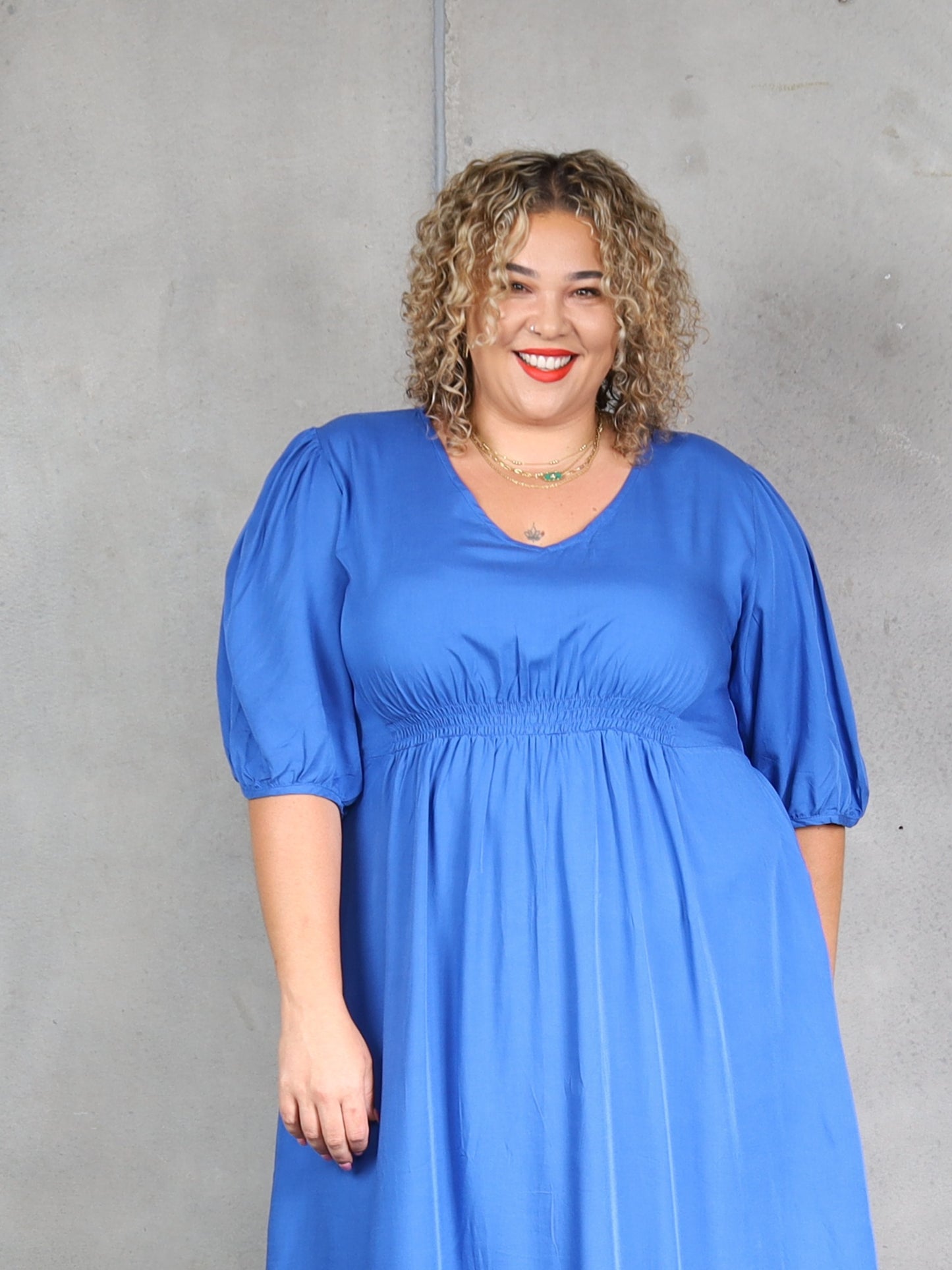Molly Dress - Electric Blue