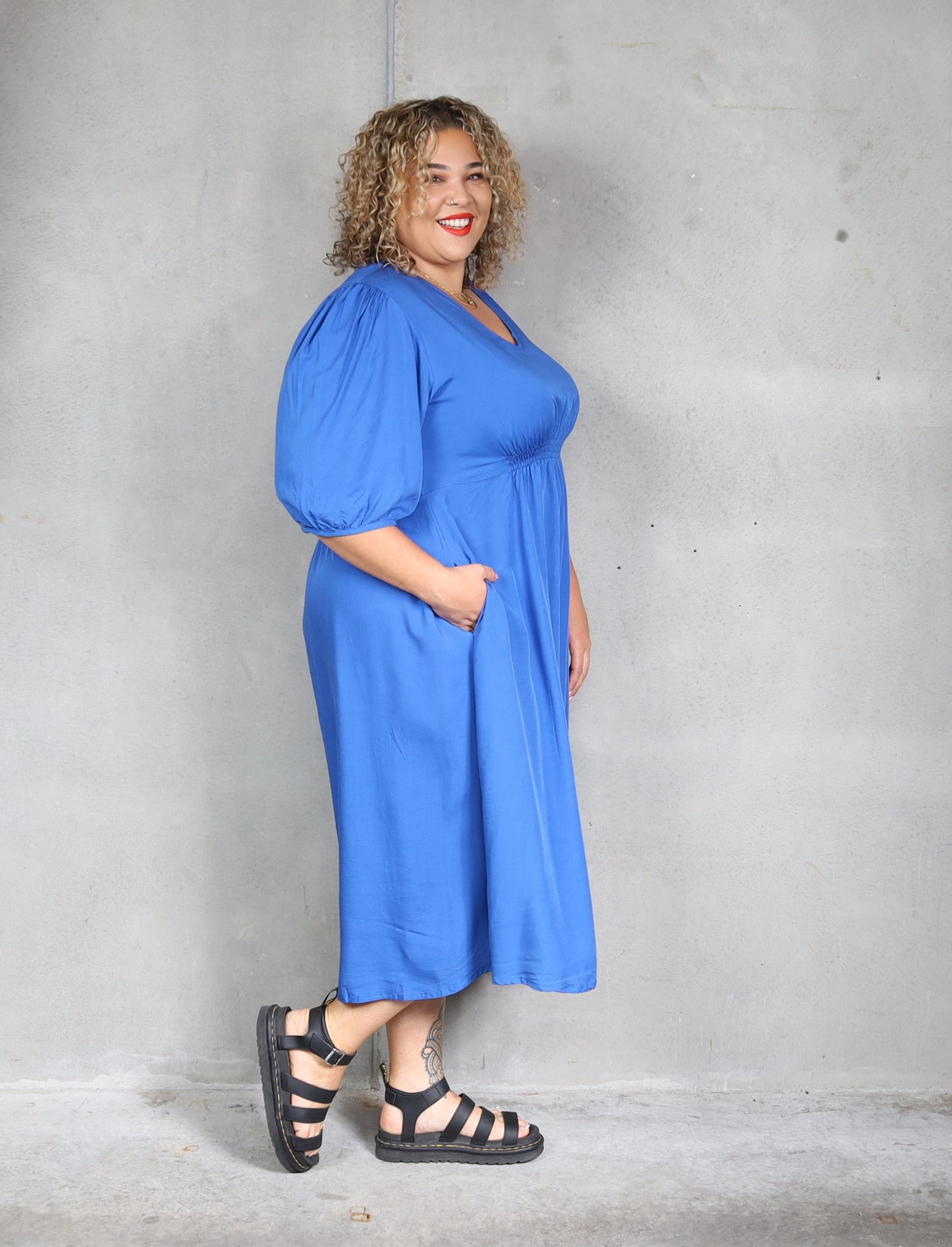 Molly Dress - Electric Blue