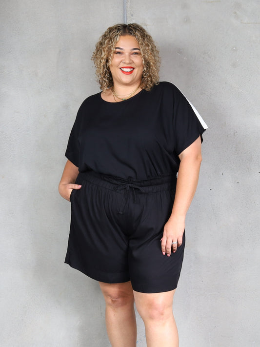 St Tropez Short - Black Rayon