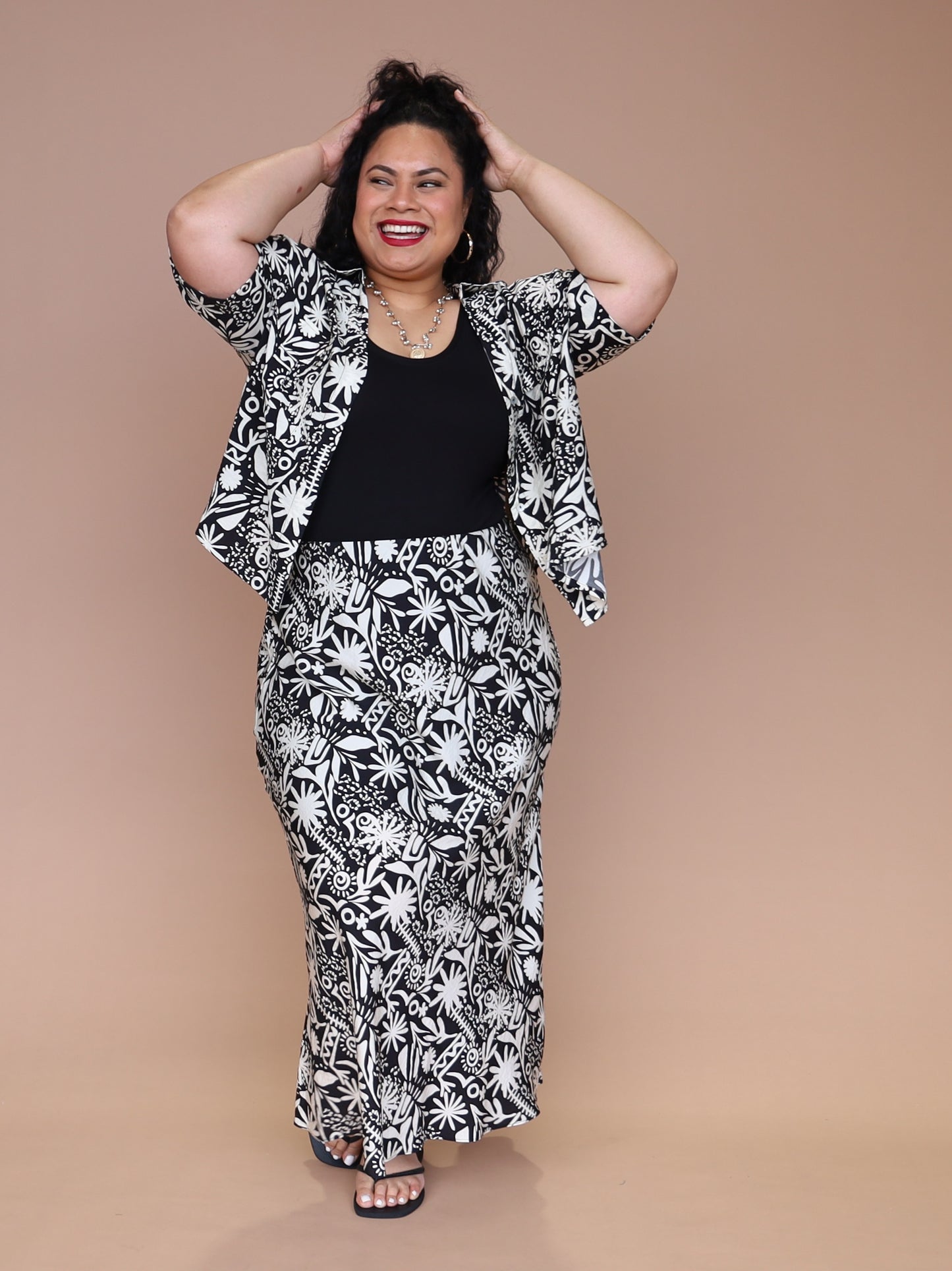 Raffles Shirt - Beach Vacay Black