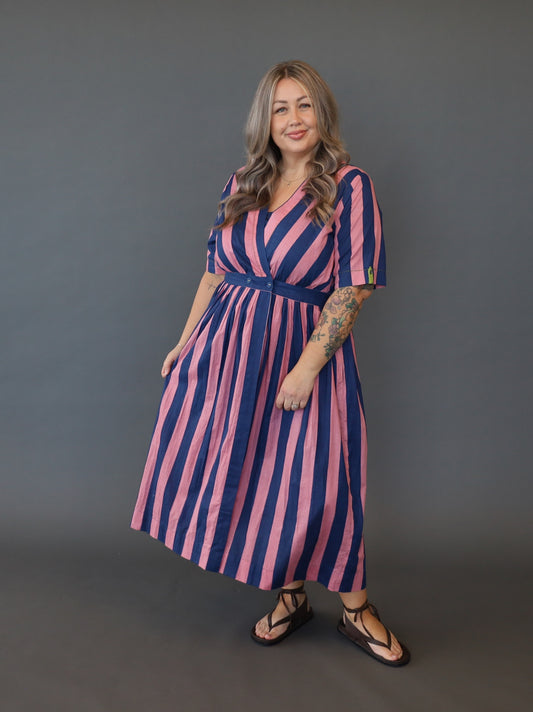 Posie Dress - Hydrangea Stripe PRE-SALE 2 WEEKS