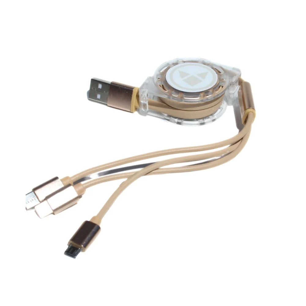 Retractable Phone Charger - Gold