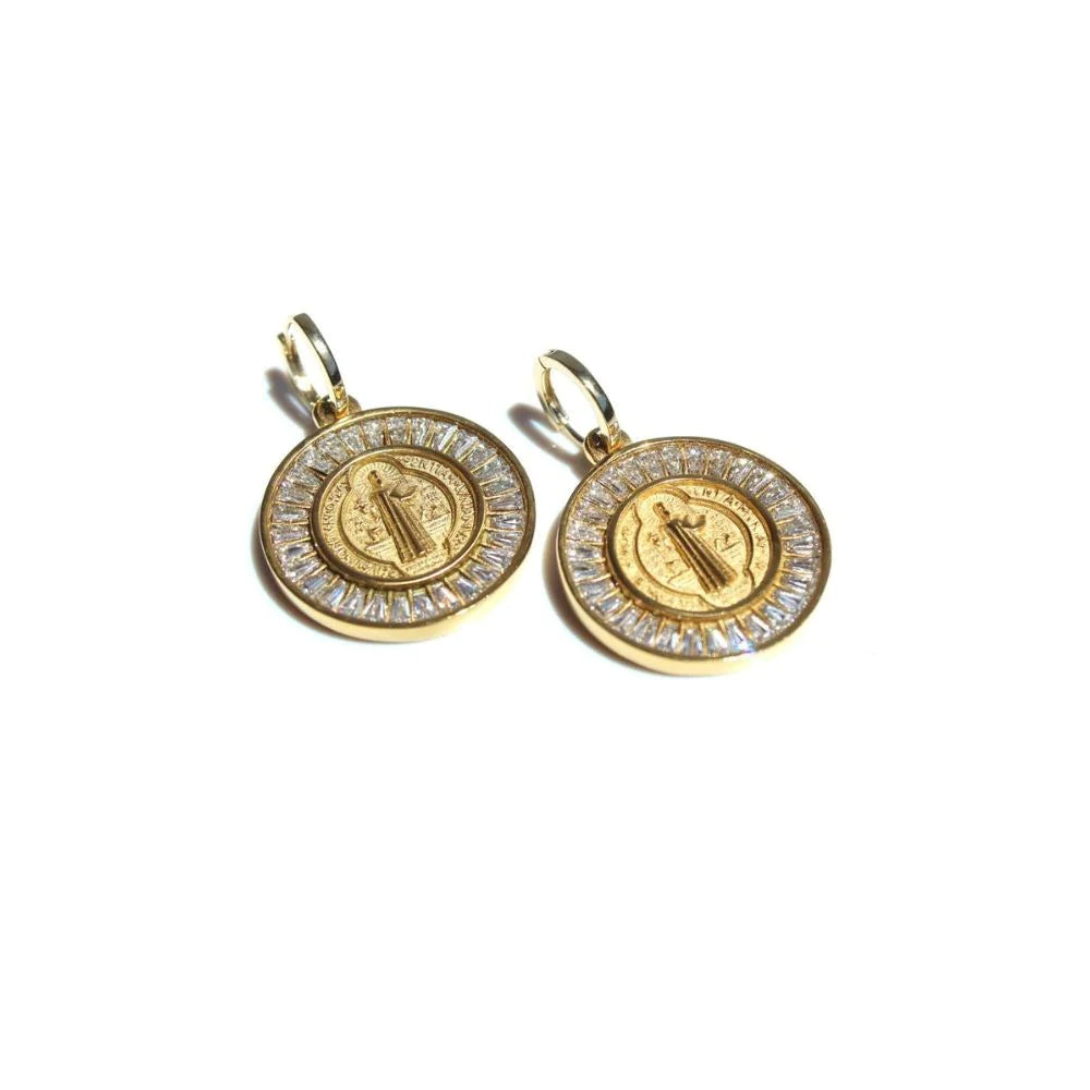 Queen of the Foxes Earrings - Seraph Symbol - Disc