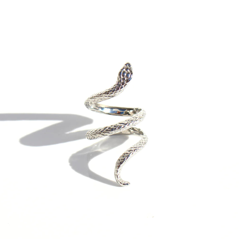 Queen of the Foxes Snake Ring - Silver