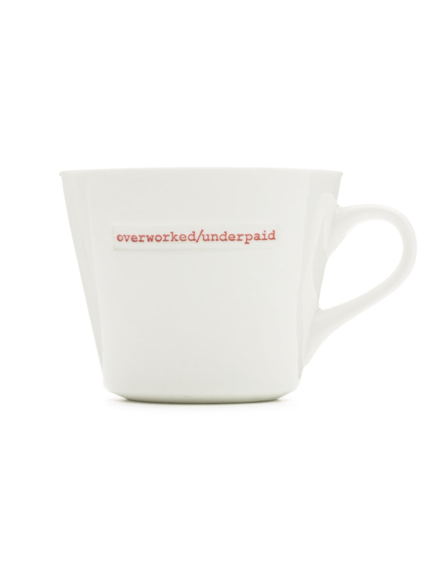 Keith Brymer Jones Bucket Mug - Overworked/Underpaid - Isla-Maree