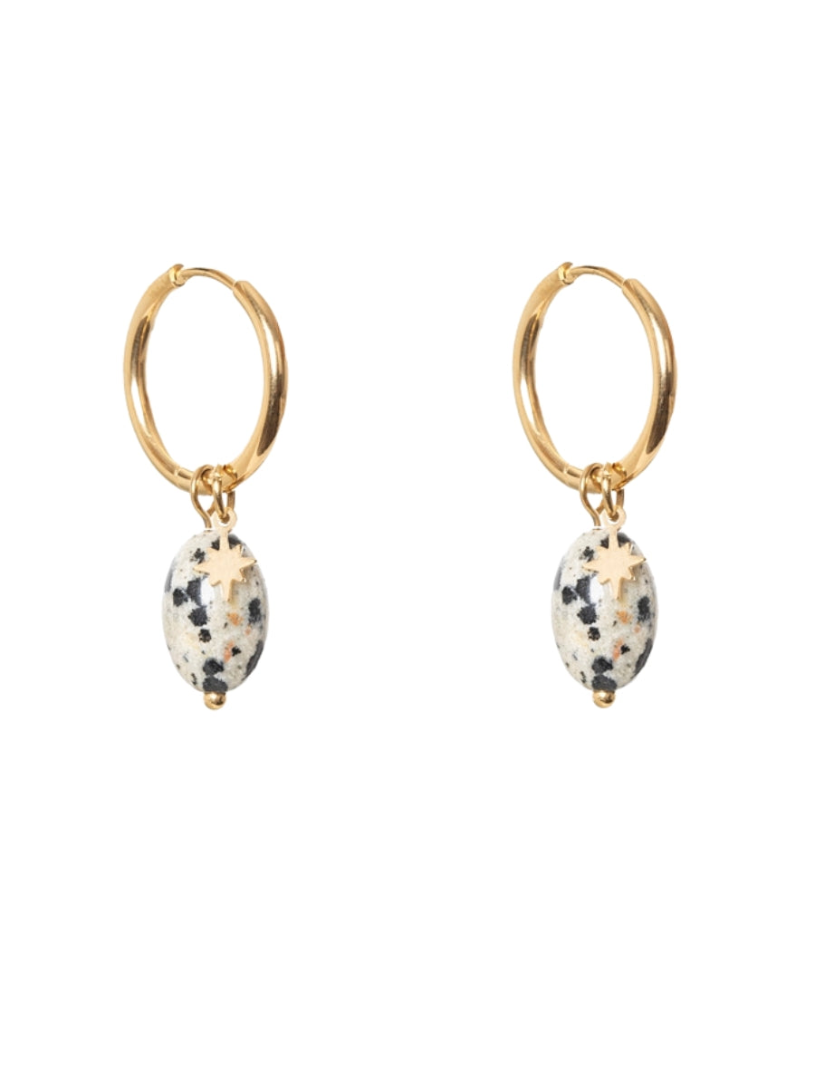 Antler Dalmatian Drop Earring