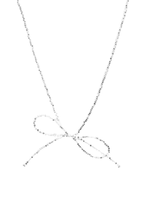 Antler Silver Bow Necklace