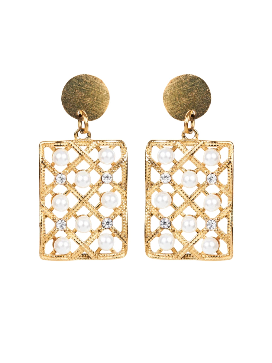 eb&ive Ivy Pearl Earring - Square