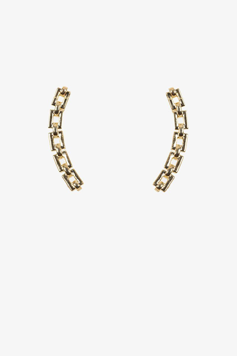 Antler Chain Link Ear Climber - Gold