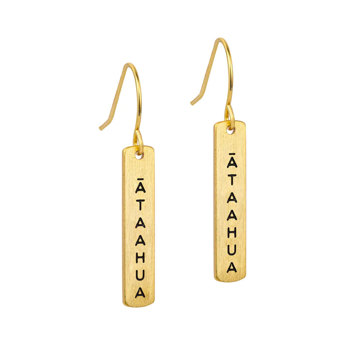 Te Reo Ataahua Earrings - Gold