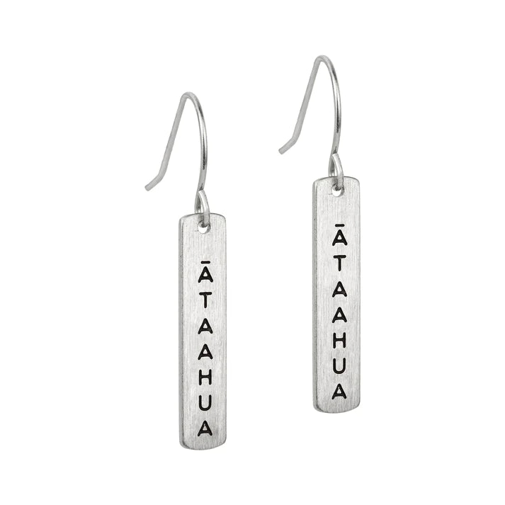 Te Reo Ataahua Earrings - Silver