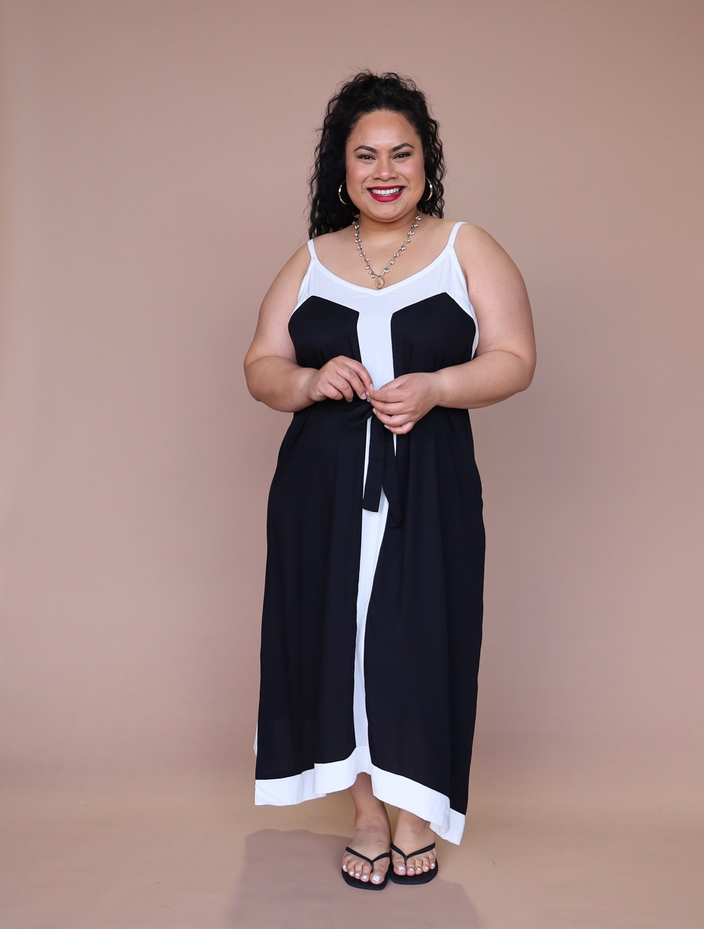 Mimosa Maxi - Black & White Stripe
