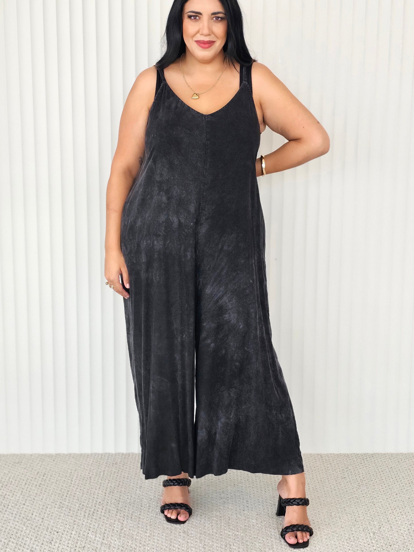 Palazzo Jumpsuit - Stonewash